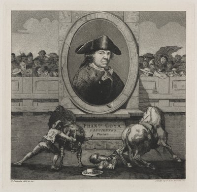 Tjurfäktningar: Frontispice av Francisco de Goya