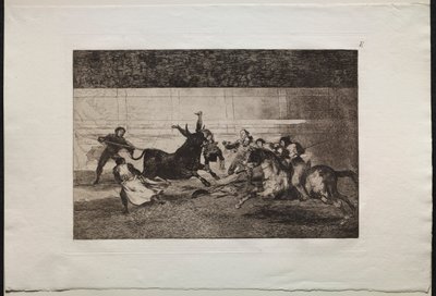 Tjurfäktningar: Pepe Illos död 2:a komposition, 1876. av Francisco de Goya