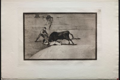 Tjurfäktningar: Pepe Illos olyckliga död, i ringen i Madrid av Francisco de Goya