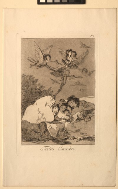 Caprichos: Allt kommer att falla. av Francisco de Goya