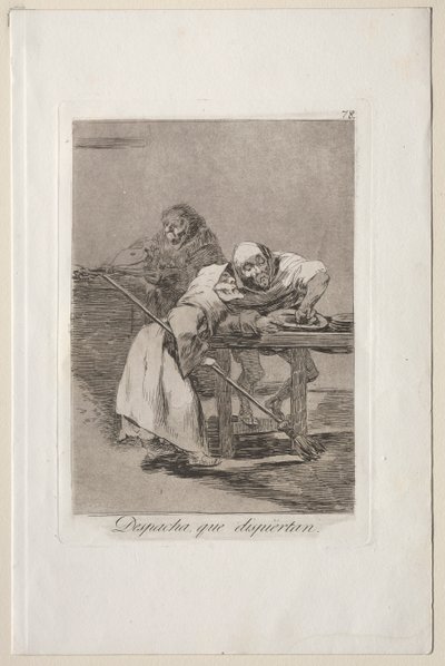 Caprichos: Var snabb, de vaknar upp. av Francisco de Goya