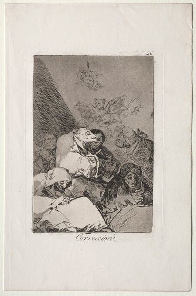 Caprichos: Rättelse. av Francisco de Goya