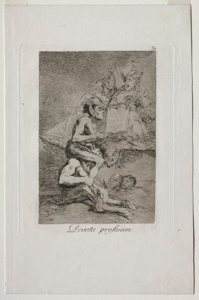 Caprichos: Devout Profession. av Francisco de Goya