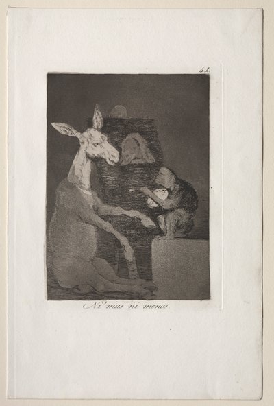 Caprichos: Varken mer eller mindre. av Francisco de Goya