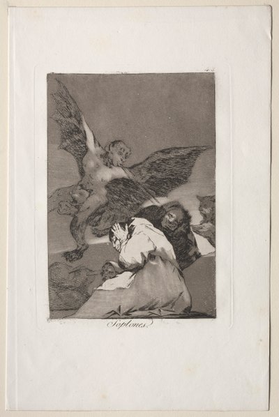 Caprichos: Tale-Bearers-Blasts of Wind av Francisco de Goya