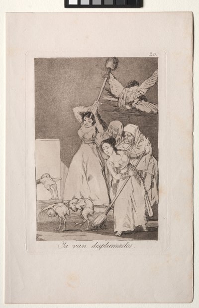 Caprichos: There They Go Plockade (dvs fleeced) av Francisco de Goya
