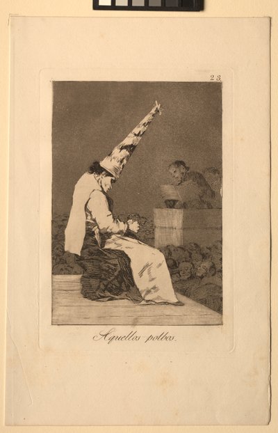 Caprichos: De där dammfläckarna. av Francisco de Goya
