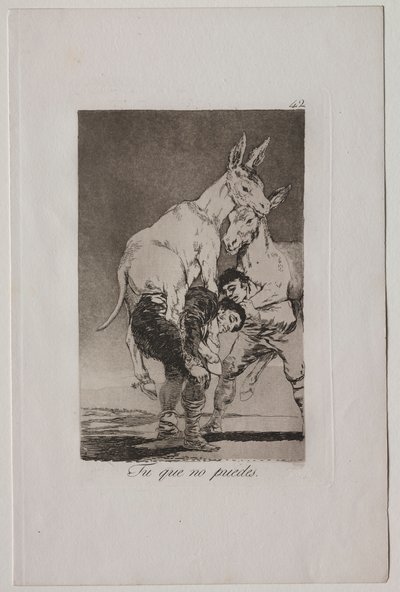 Caprichos: Du som inte kan. av Francisco de Goya