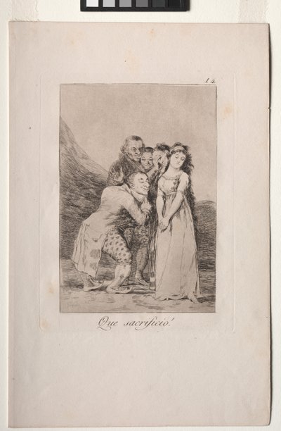 Caprichos: Vilket offer! av Francisco de Goya
