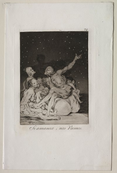 Caprichos: När dagen rasar kommer vi att vara lediga av Francisco de Goya