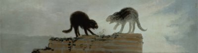 Katter som slåss av Francisco de Goya
