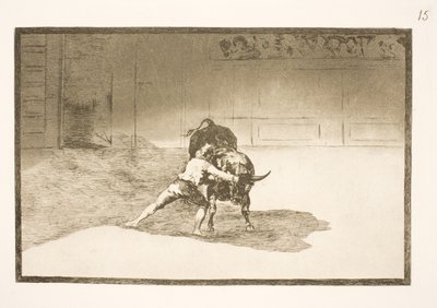Den berömda Martincho placerar banderillas, lurar tjuren med kroppens rörelser av Francisco de Goya