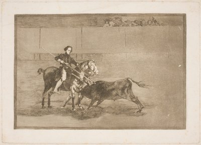 Den firade Pajueleras manliga mod (på arenan) i Zaragoza av Francisco de Goya