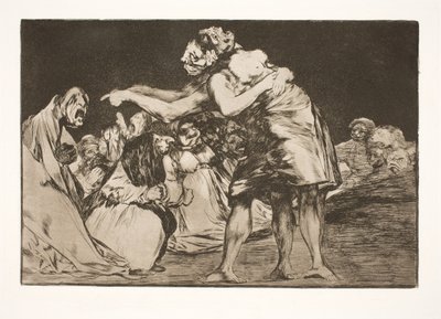 Det dumma äktenskapet (Hon som vill gifta sig missar aldrig ett tillfälle att berätta om detta) av Francisco de Goya