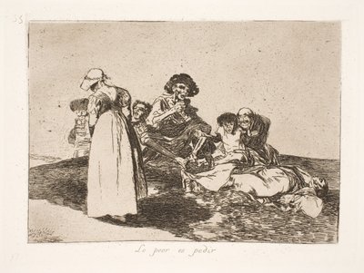 Det värsta är att du måste tigga (55) av Francisco de Goya