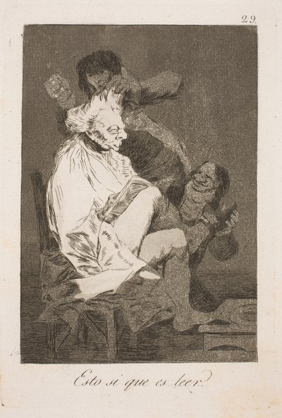 Detta kallas läsning av Francisco de Goya