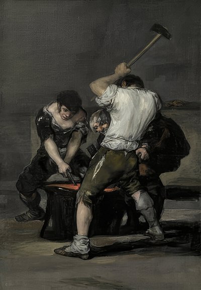Smedjan. Omkring 1815-20 av Francisco de Goya