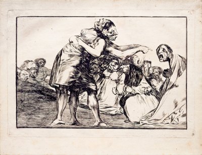 Disorderly Folly från serien Los Disparates Follies, 1815-1819 av Francisco de Goya