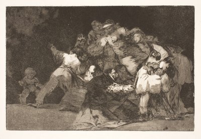 Dårskap i allmänhet (Kattens klor och den hängivnas kläder / precis som lasten ofta är klädd i dygdens vanor) av Francisco de Goya