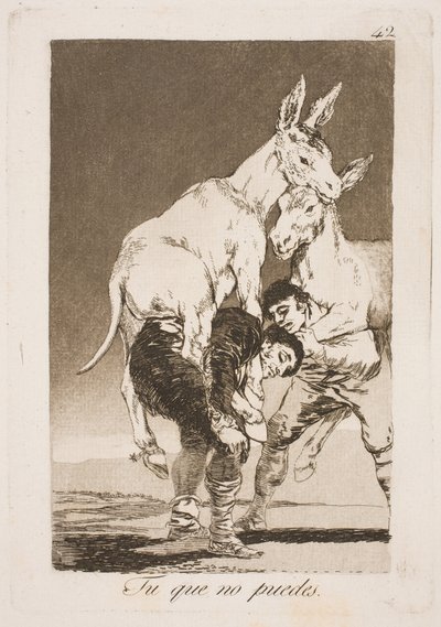 Du som inte kan, måste bära mig på ryggen av Francisco de Goya