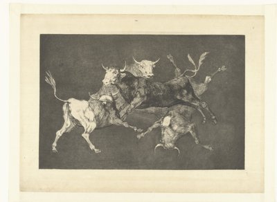 De små tjurarnas dårskap Disparate de tontos Los Disparates (The follies) (serietitel) Los Proverbios (Ordspråken) (serietitel) av Francisco de Goya