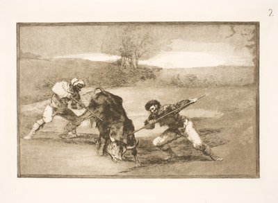 Ett annat sätt att jaga till fots av Francisco de Goya
