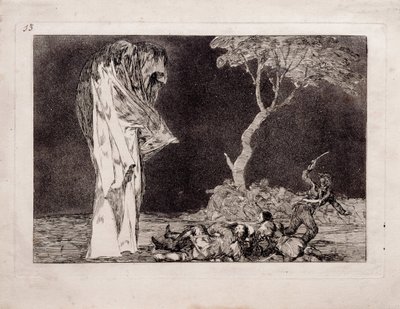 Fearful Folly från serien Los Disparates Follies, 1815-1819 av Francisco de Goya