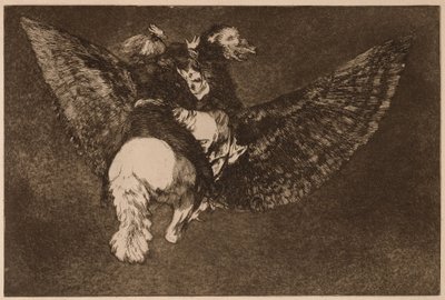 ”Flying Folly” (Disparate volante), ur serien ”Los Disparates” av Francisco de Goya