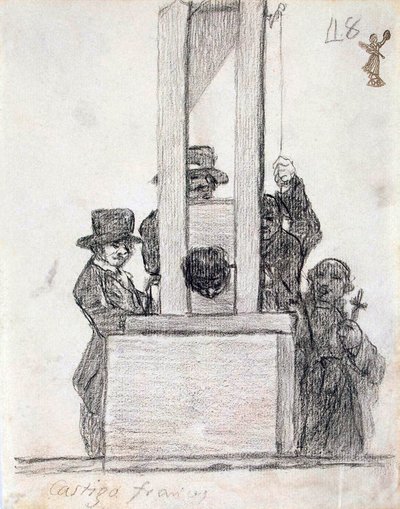 Franska straff, mellan 1824 och 1828. av Francisco de Goya