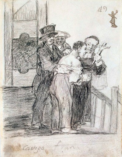 Franska straff, mellan 1824 och 1828. av Francisco de Goya