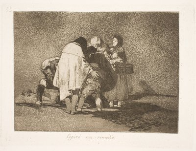 Han dog utan att någon kunde hjälpa honom (53) av Francisco de Goya