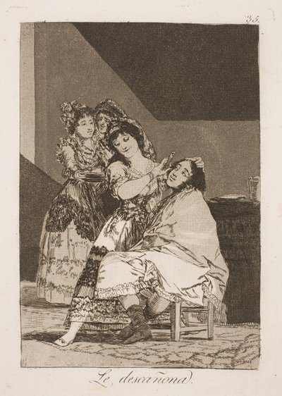 Hon flår honom av Francisco de Goya