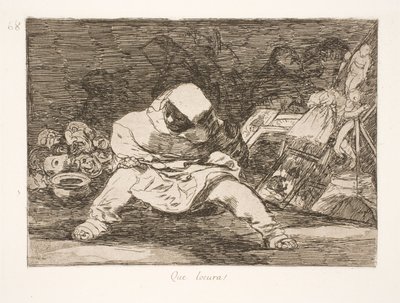 Vilken galenskap! (68) av Francisco de Goya