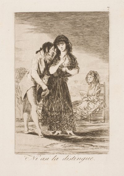 Inte ens på detta sätt känner han henne av Francisco de Goya