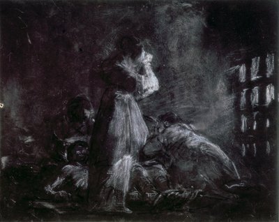 Interiör av ett fängelse av Francisco de Goya