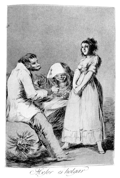 Det är bättre att vara lat, 1799 av Francisco de Goya