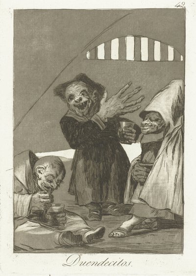 kobolds nisser The Whims (serietitel) av Francisco de Goya