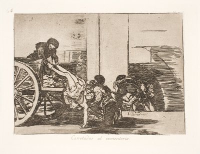 Kört på vagn till kyrkogården (64) av Francisco de Goya