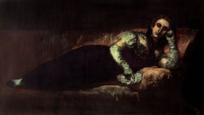 grevinnan av baena - 1819 - 92 × 160 av Francisco de Goya