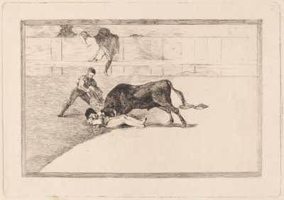 Pepe Illos olyckliga död på Plaza de Madrid (The Unlucky Death of Pepe Illo in the Ring at Madrid) av Francisco de Goya
