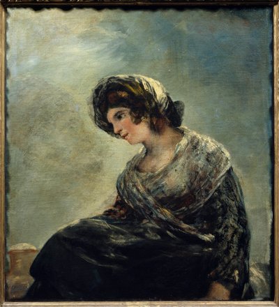 The Dairy of Bordeaux Målning av Francisco De Goya (1746-1828) 1827. Dim. 0,74 x 0,68 m. Madrid. Musee Du Prado - Mjölkpigan i Bordeaux. Målning Francisco de Goya (1746-1828) 1827. 0,74 x 0,68 m. Ängsmuseet, Madrid av Francisco de Goya
