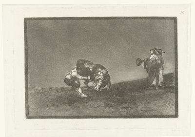 Martincho tar tag i en tjur vid dess horn El mismo vuelco en toro en la plaza de Madrid Tjurfäktning (serietitel) La Tauromaquia (serietitel) av Francisco de Goya