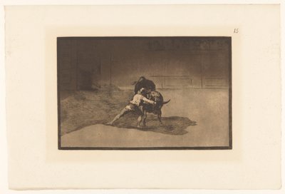 Martincho in gevecht met een stier Den berömda Martincho sätter banderillas i konkurs Stierengevechten (serietitel) La Taureaumachie (serietitel) Tjurfäktning (serietitel) av Francisco de Goya