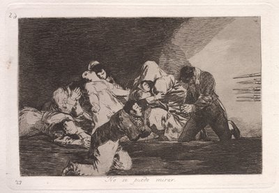 Kan inte titta (Man kan inte titta) av Francisco de Goya