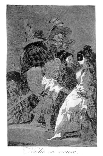 Ingen känner sig själv, 1799 av Francisco de Goya