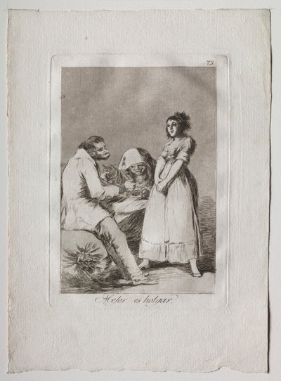 Ochenta Caprichos: Det är bättre att vara lat av Francisco de Goya
