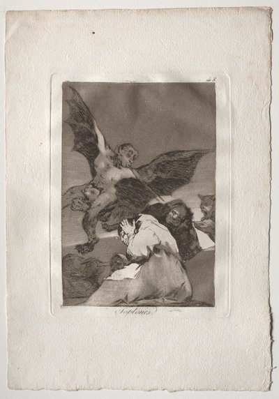 Ochenta Caprichos: Tale-Bearers-Blasts of Wind, 1793-1798. av Francisco de Goya