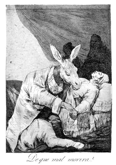 Av vilken sjuk han dör, 1799 av Francisco de Goya