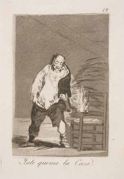 Och de bränner upp hans hus av Francisco de Goya