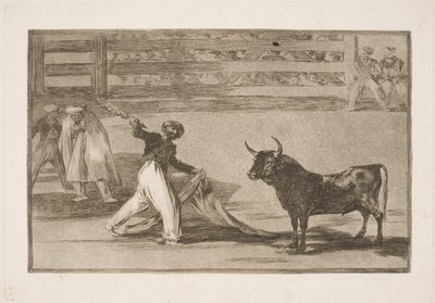 Ursprunget till harpunerna eller banderillas av Francisco de Goya